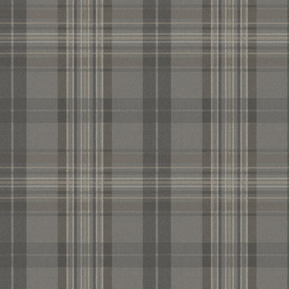 Chesapeake Austin Charcoal Plaid Wallpaper, 20.5-in by 33-ft