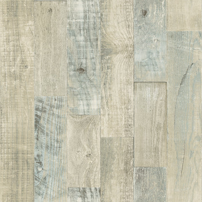 Chesapeake Chebacco Taupe Wood Planks Wallpaper, 20.5-in by 33-ft