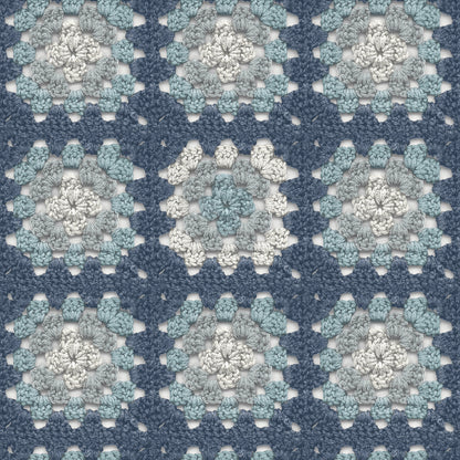 Chesapeake Maud Blue Crochet Geometric Wallpaper, 20.5-in by 33-ft