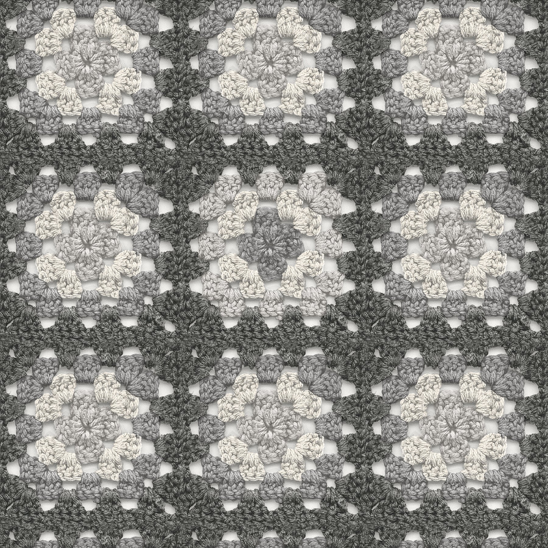 Chesapeake Maud Grey Crochet Geometric Wallpaper, 20.5-in by 33-ft