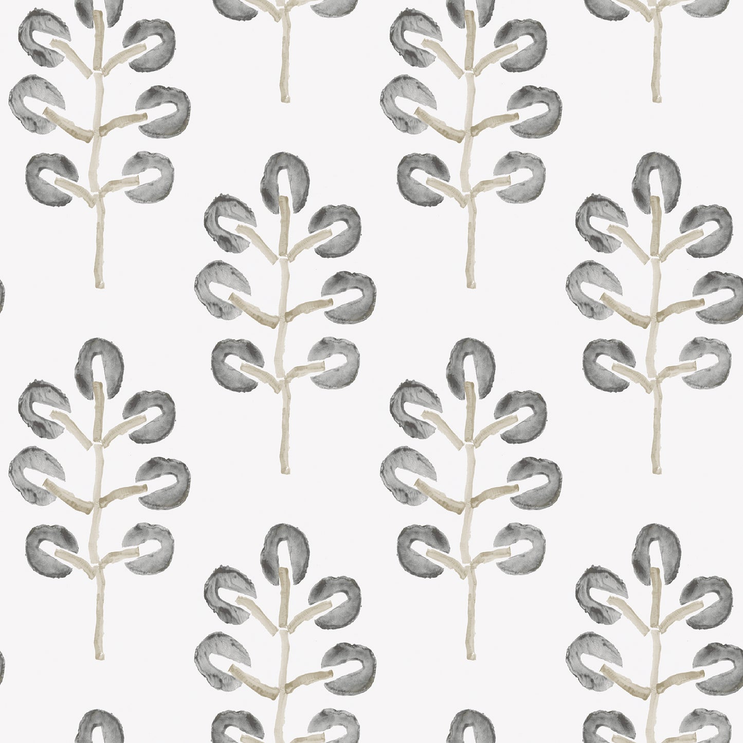 Chesapeake Plum Tree Black Botanical Wallpaper, 20.5-in by 33-ft