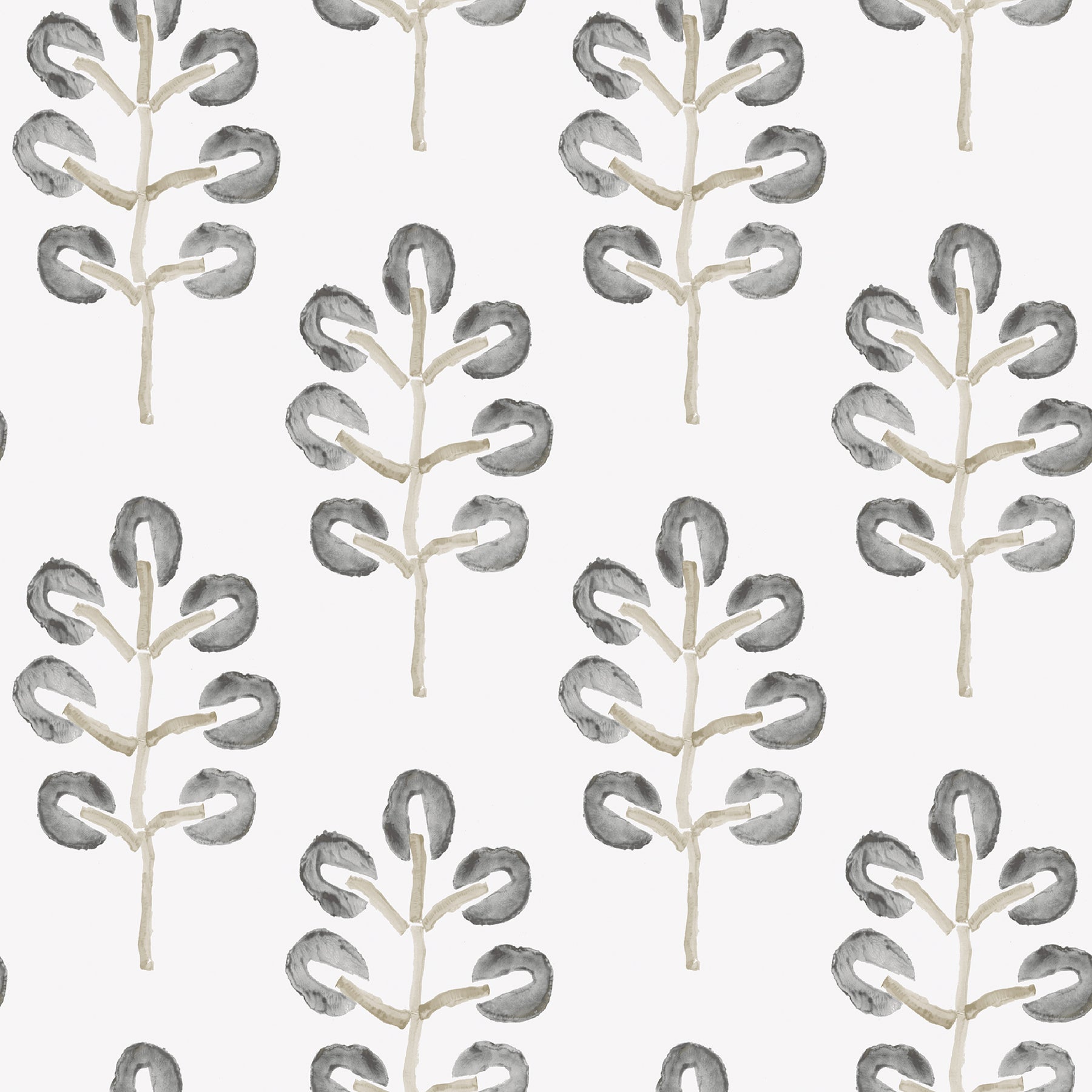 Chesapeake Plum Tree Black Botanical Wallpaper, 20.5-in by 33-ft