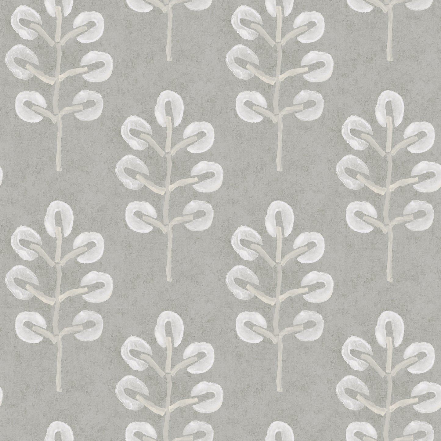 Chesapeake Plum Tree Grey Botanical Wallpaper, 20.5-in by 33-ft