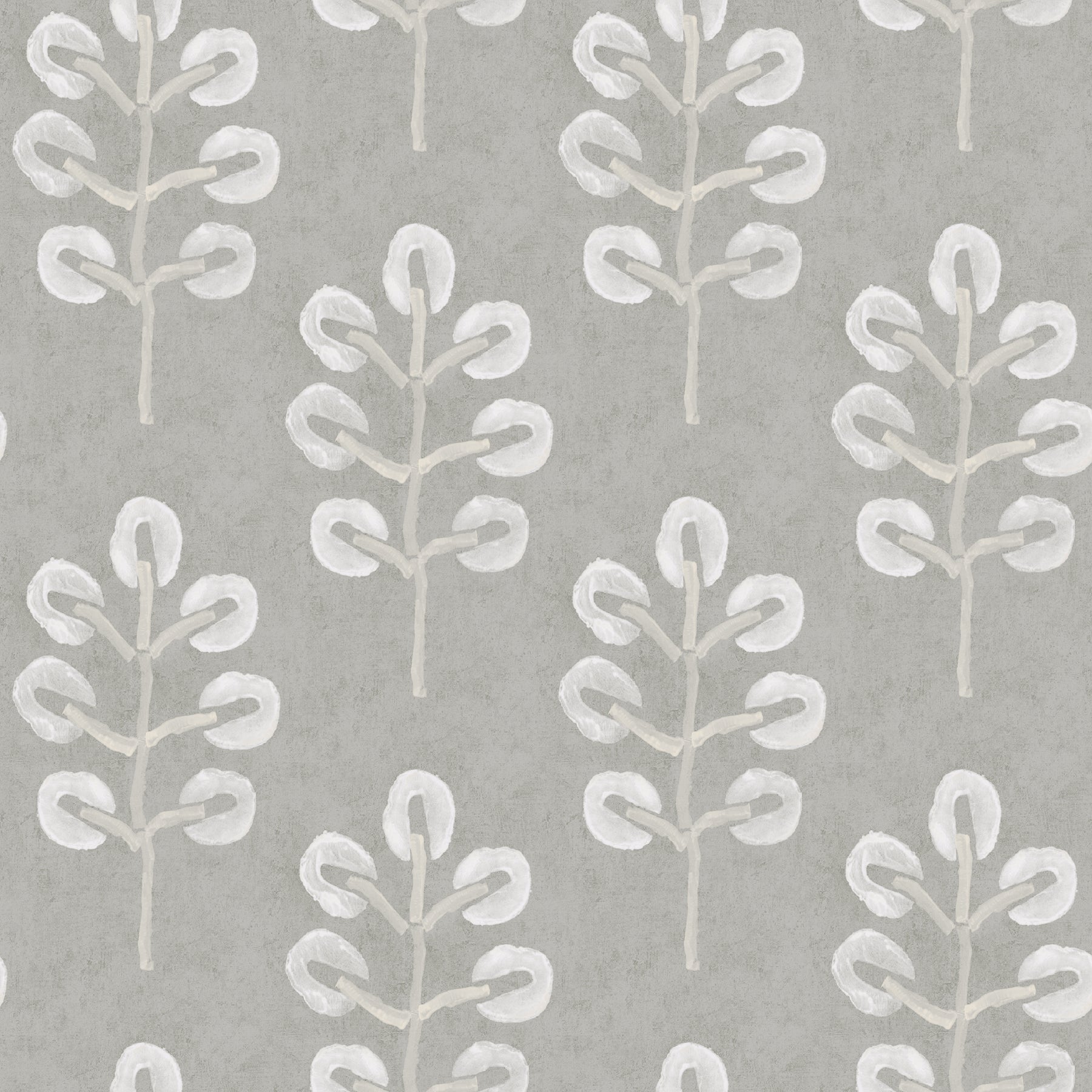 Chesapeake Plum Tree Grey Botanical Wallpaper, 20.5-in by 33-ft