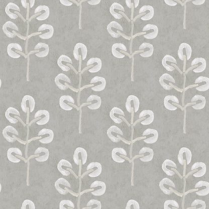 Chesapeake Plum Tree Grey Botanical Wallpaper, 20.5-in by 33-ft