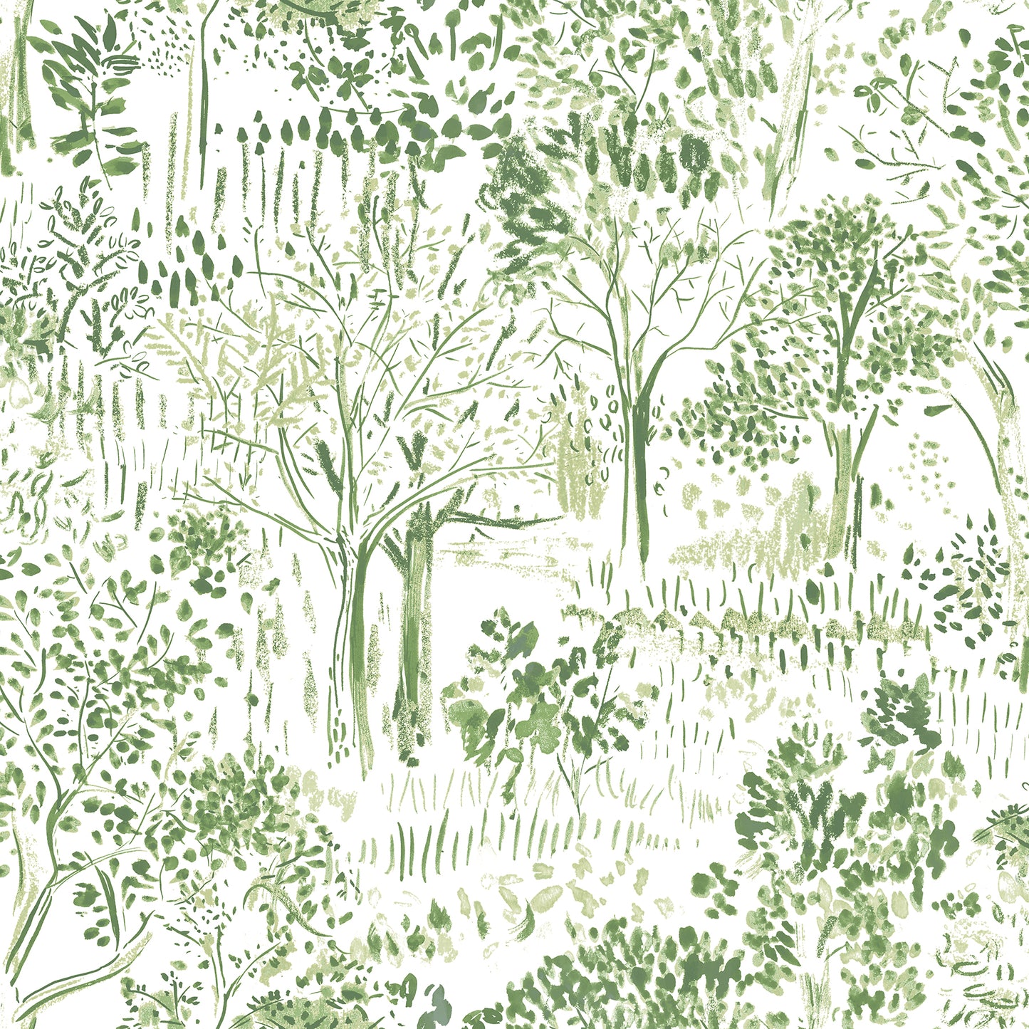 Chesapeake Walden Green Forest Wallpaper, 20.5-in by 33-ft