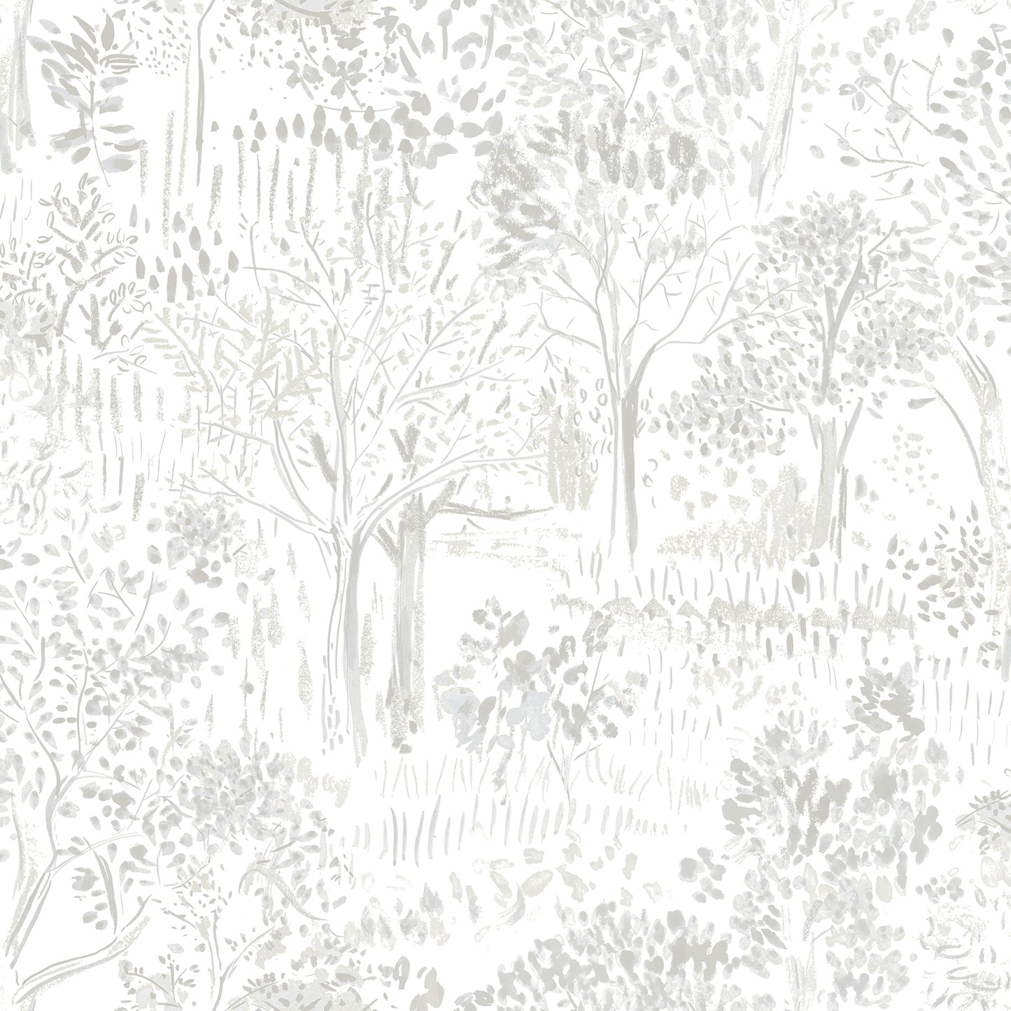 Chesapeake Walden Grey Forest Wallpaper, 20.5-in by 33-ft