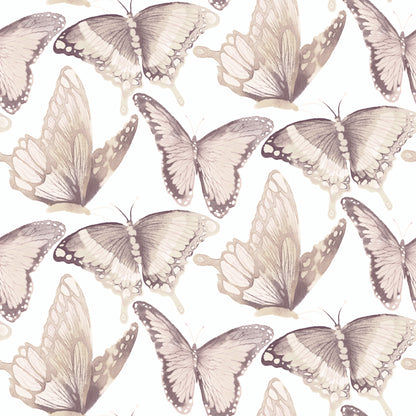 Chesapeake Janetta Blush Butterfly Wallpaper, 20.5-in by 33-ft