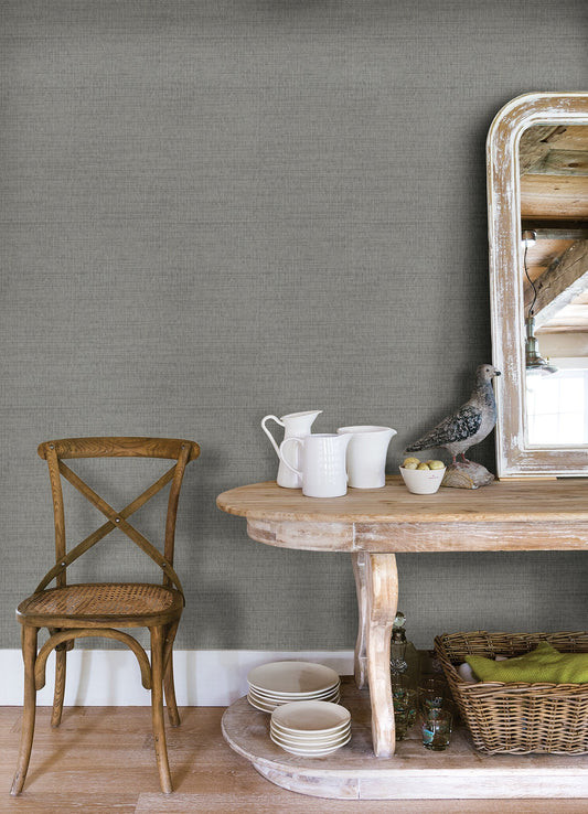 Chesapeake Solitude Grey Distressed Texture Wallpaper, 20.5-in by 33-ft