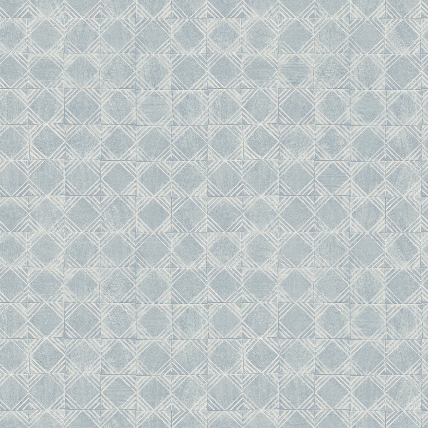 Chesapeake Button Block Blue Geometric Wallpaper, 20.5-in by 33-ft