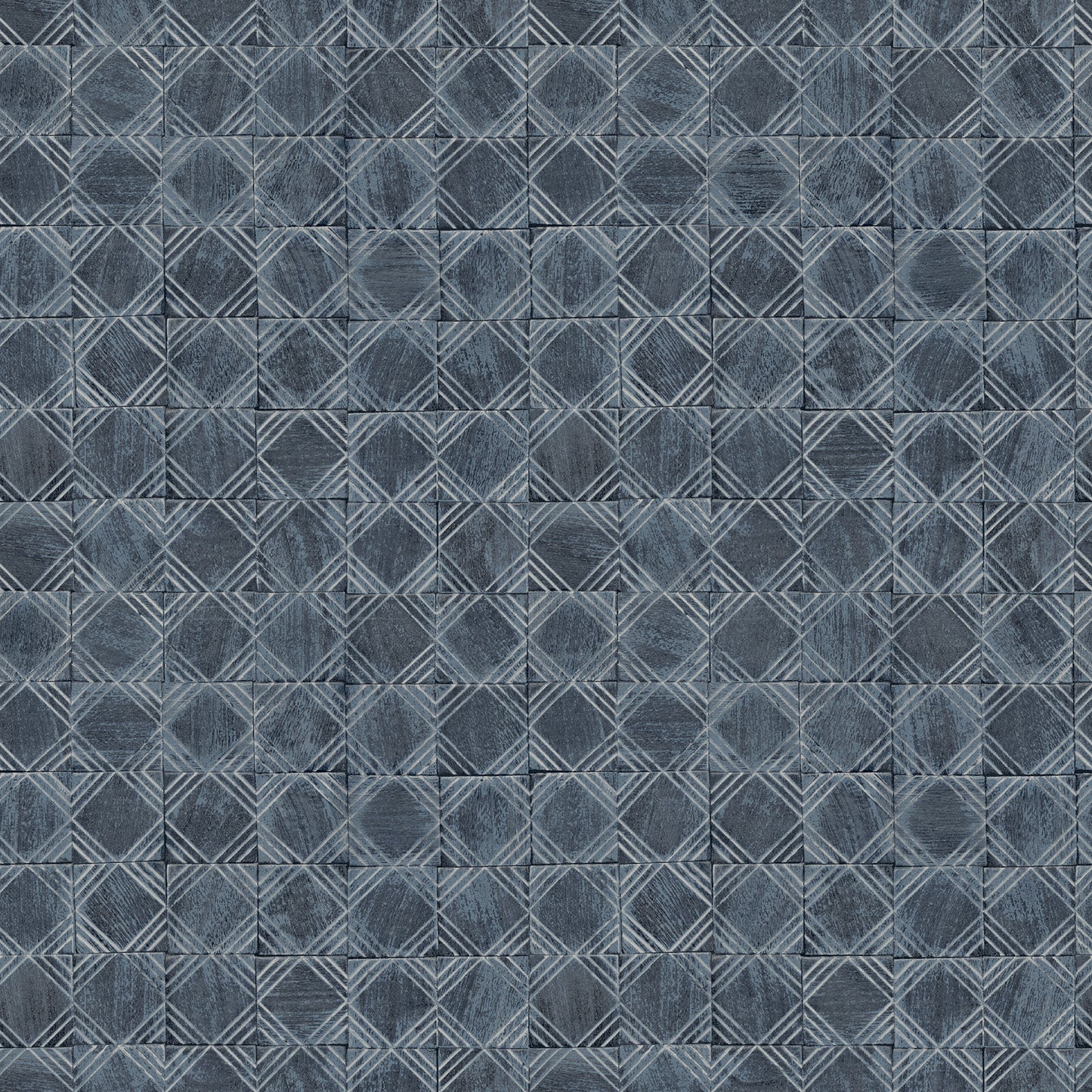 Chesapeake Button Block Navy Geometric Wallpaper, 20.5-in by 33-ft