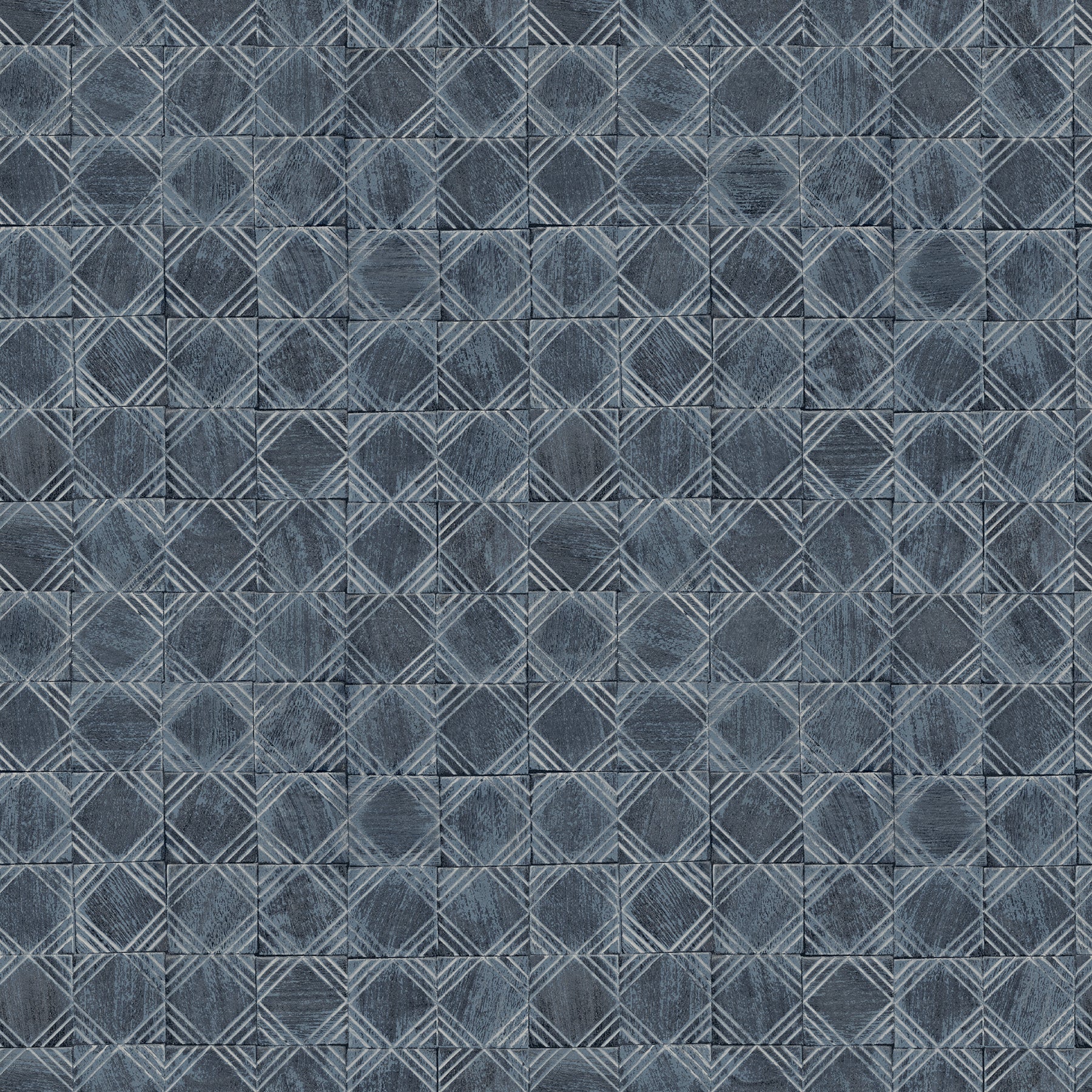 Chesapeake Button Block Navy Geometric Wallpaper, 20.5-in by 33-ft