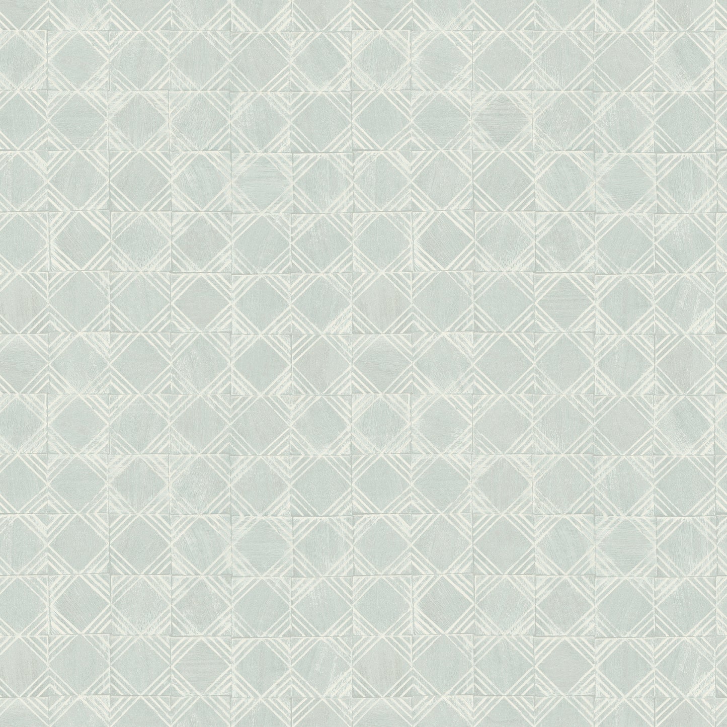 Chesapeake Button Block Aqua Geometric Wallpaper, 20.5-in by 33-ft