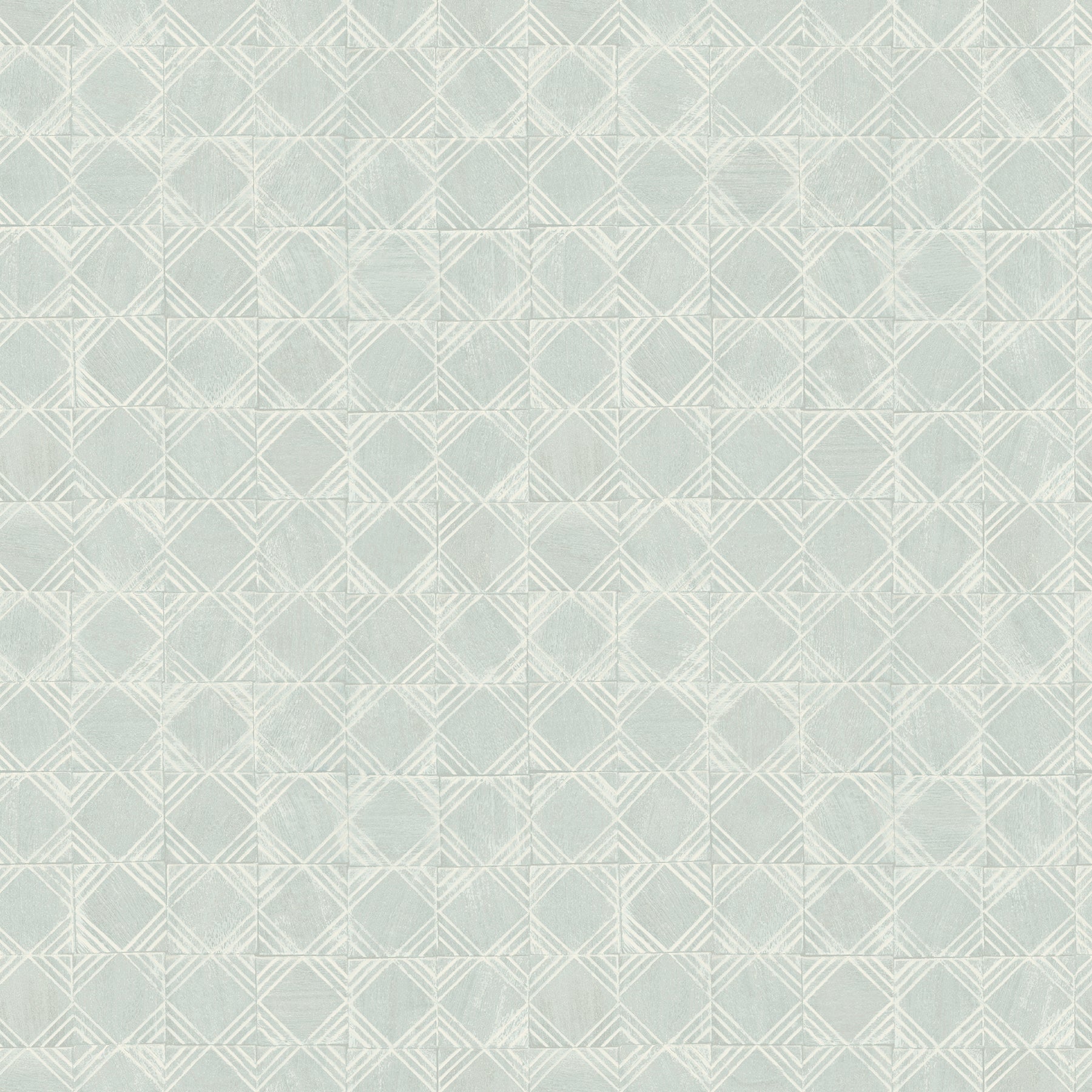 Chesapeake Button Block Aqua Geometric Wallpaper, 20.5-in by 33-ft