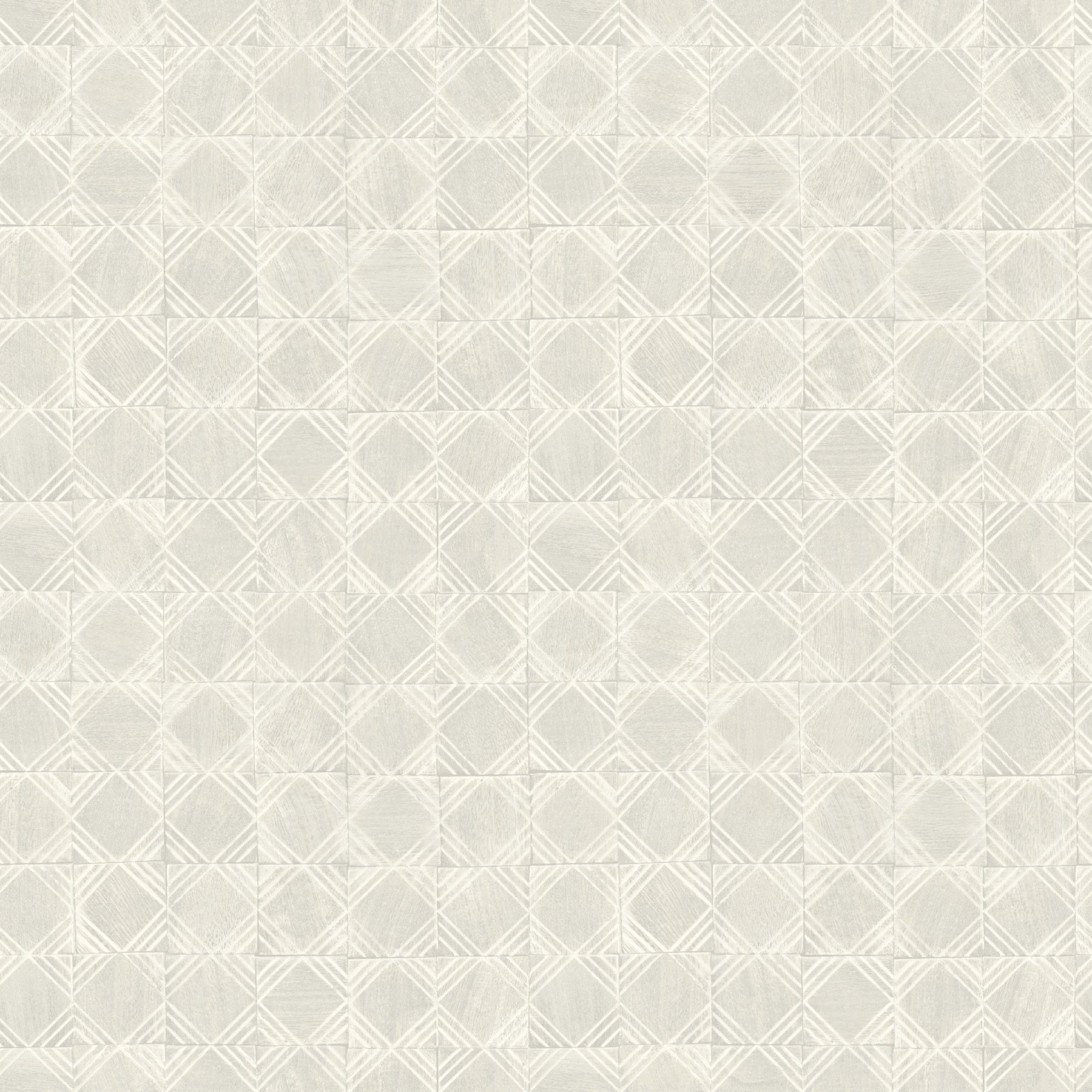 Chesapeake Button Block Light Grey Geometric Wallpaper, 20.5-in by 33-ft