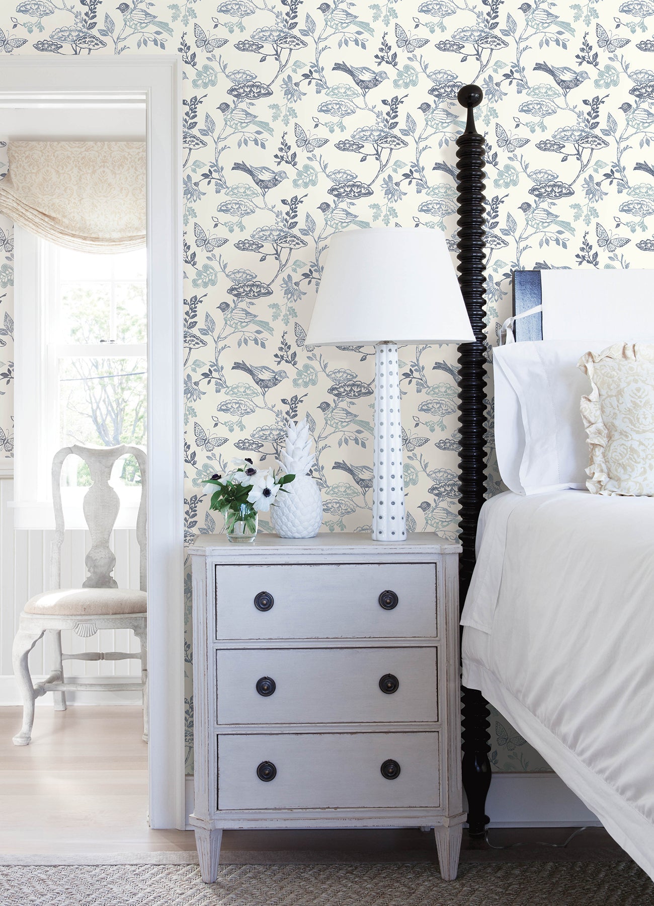 Chesapeake Malmo Blue Trail Wallpaper, 20.5-in by 33-ft