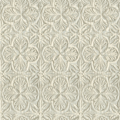 Chesapeake Karachi Aqua Wooden Damask Wallpaper, 20.5-in by 33-ft