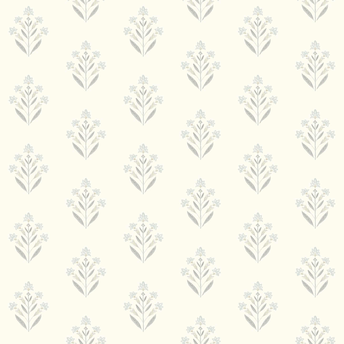 Chesapeake Kova Light Blue Floral Crest Wallpaper, 20.5-in by 33-ft