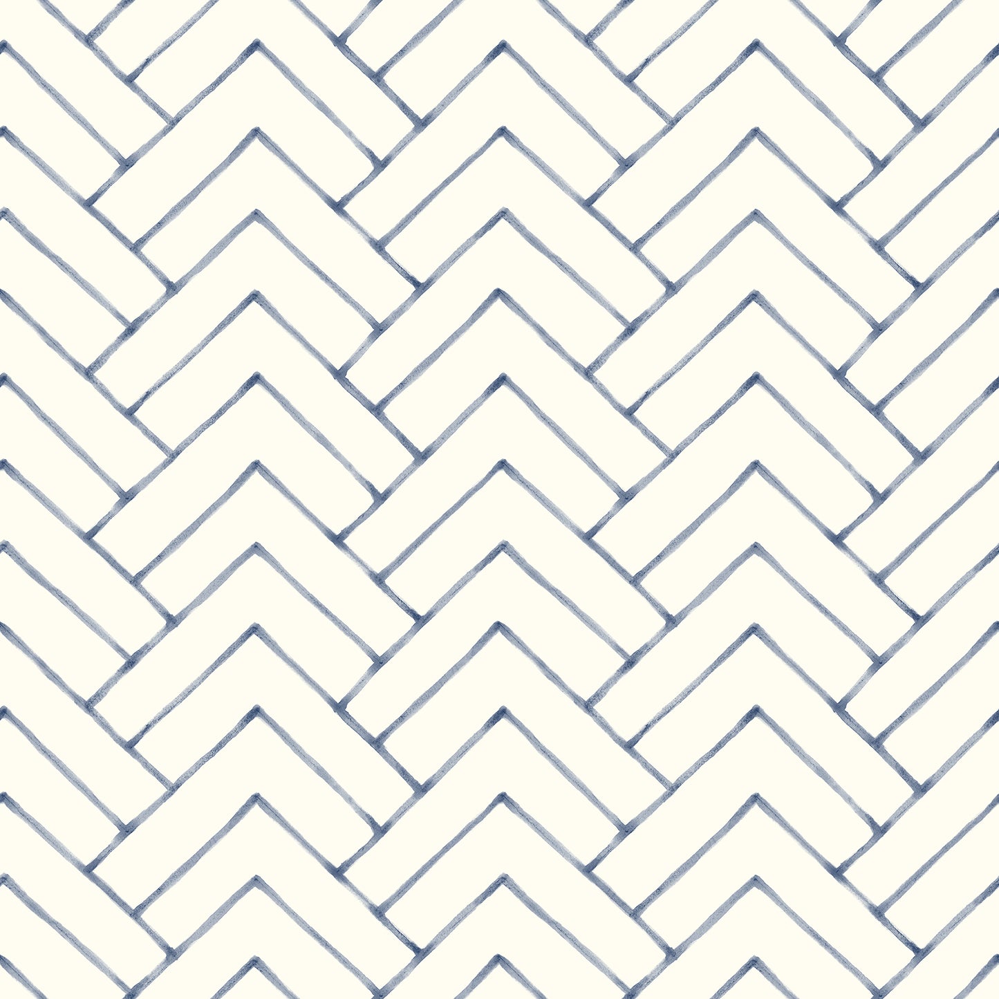 Chesapeake Oswin Navy Tiered Herringbone Wallpaper, 20.5-in by 33-ft