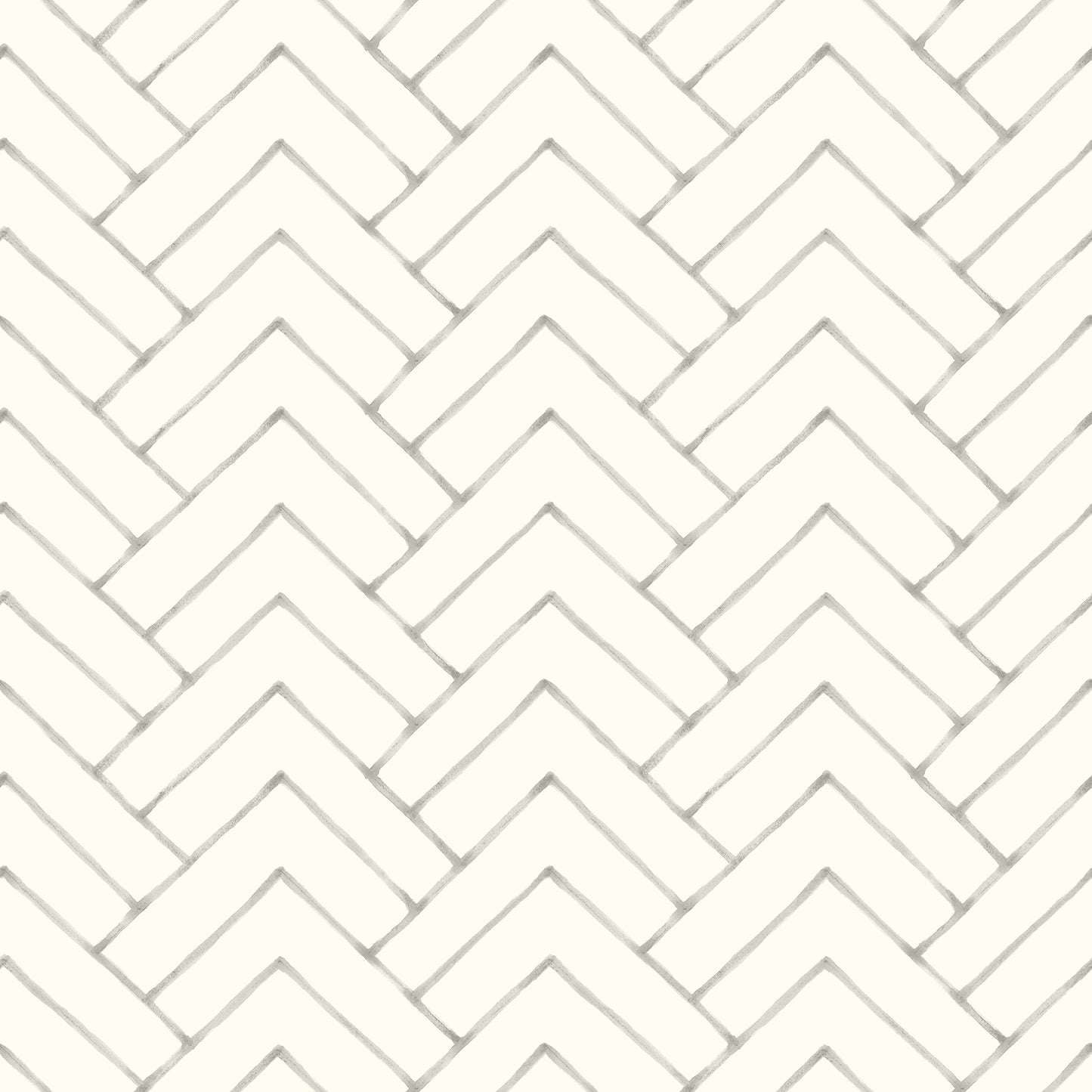 Chesapeake Oswin Grey Tiered Herringbone Wallpaper, 20.5-in by 33-ft