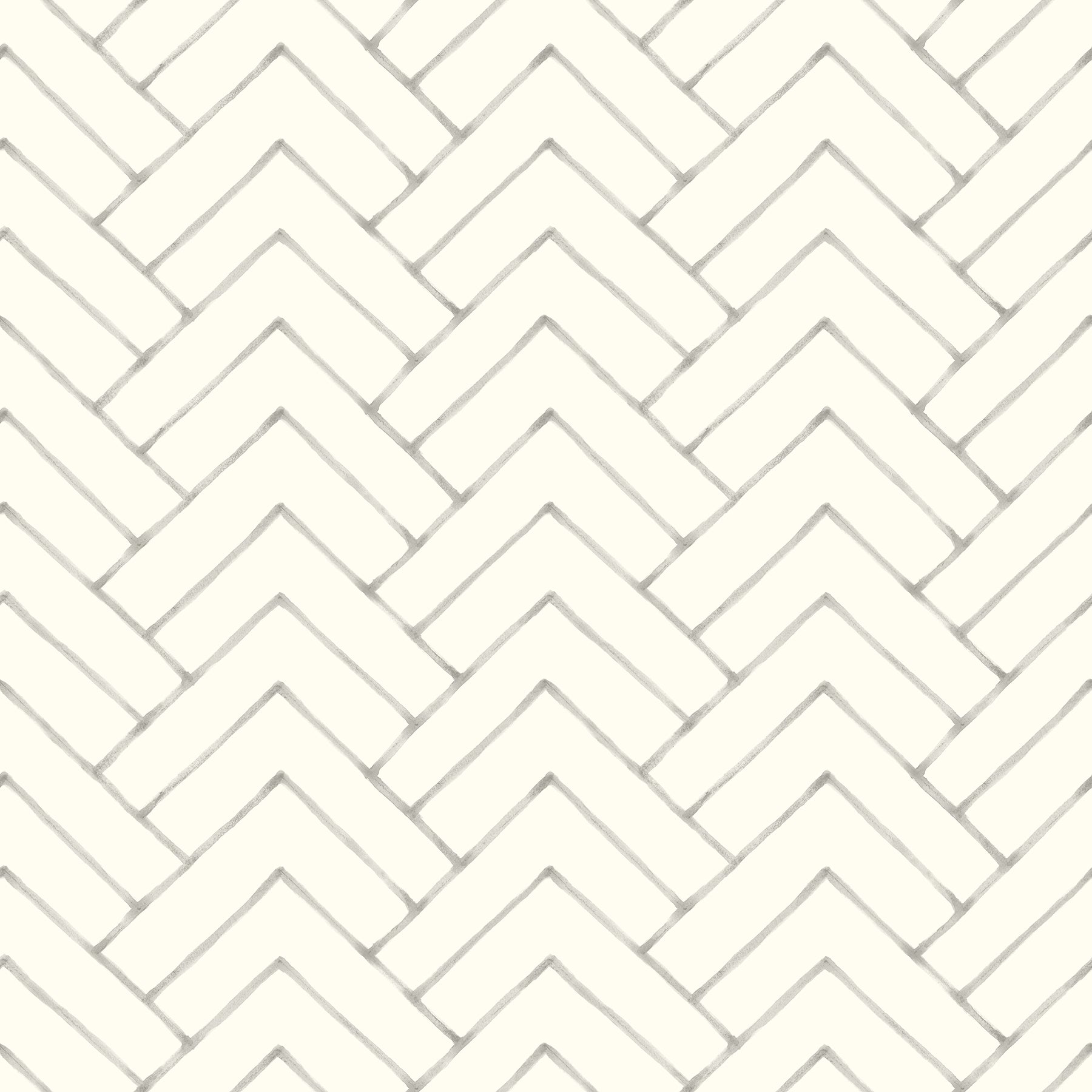 Chesapeake Oswin Grey Tiered Herringbone Wallpaper, 20.5-in by 33-ft