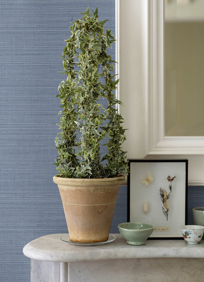 Chesapeake Spinnaker Denim Netting Wallpaper, 20.5-in by 33-ft