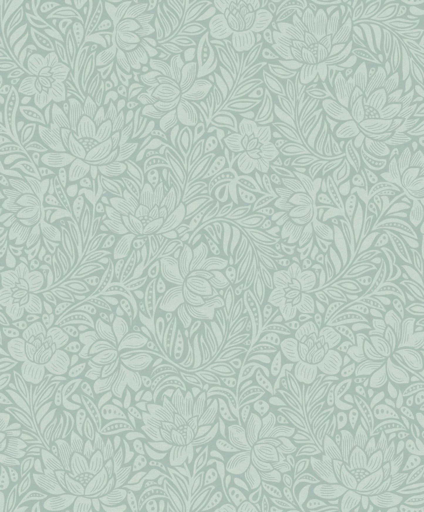 Eijffinger Zahara Seafoam Floral Wallpaper, 21.5-in by 33-ft