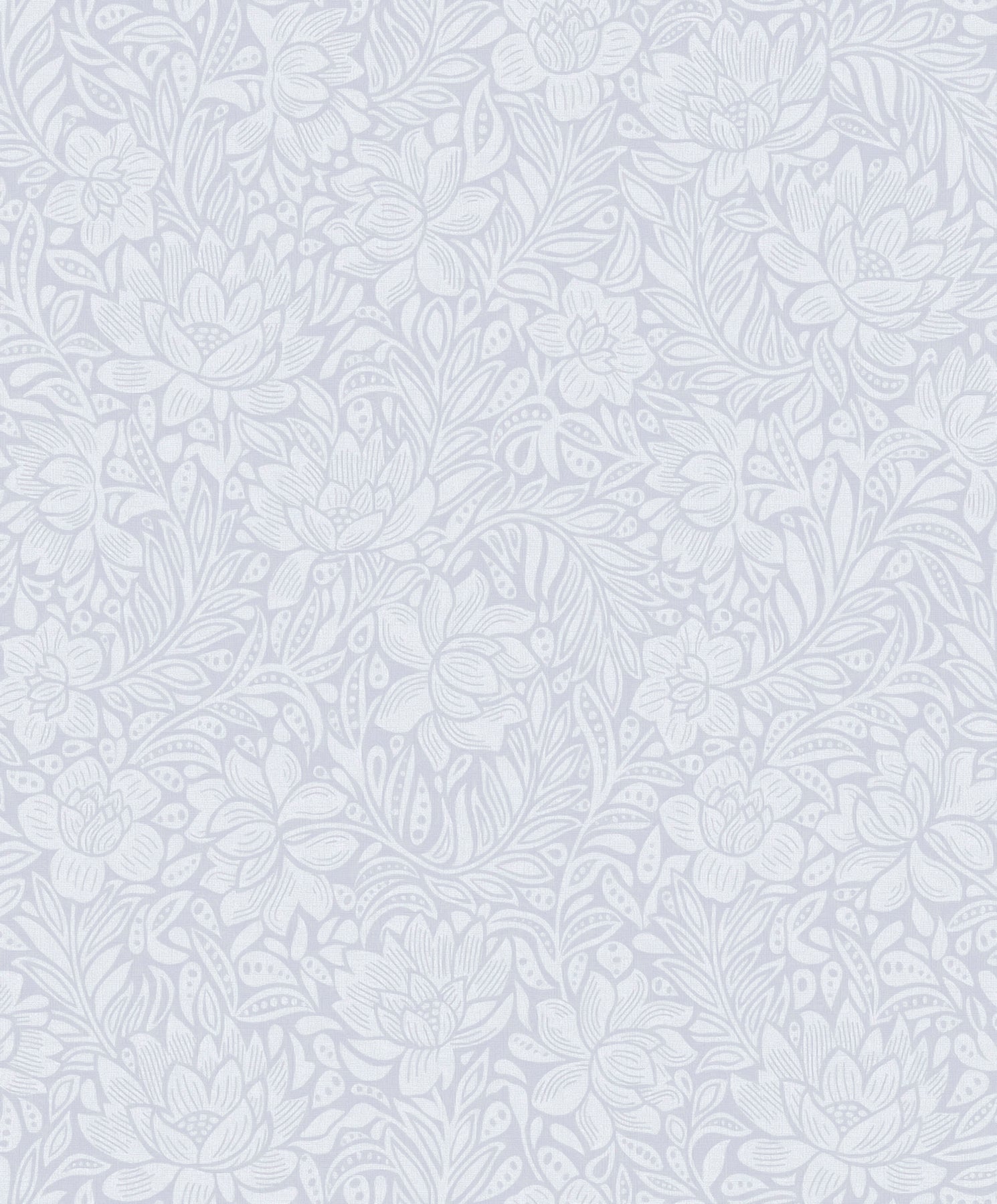 Eijffinger Zahara Periwinkle Floral Wallpaper, 21.5-in by 33-ft