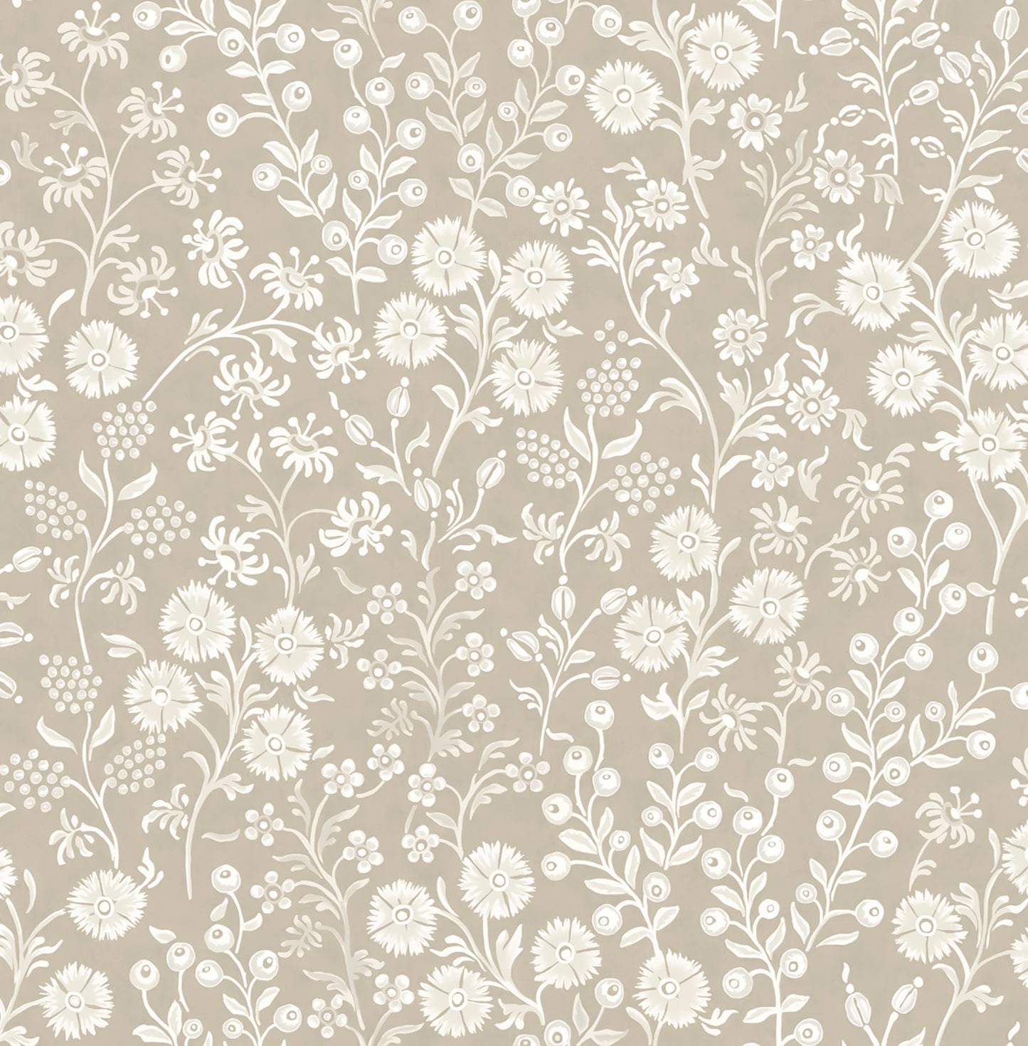 Eijffinger Liana Taupe Trail Wallpaper, 21.5-in by 33-ft