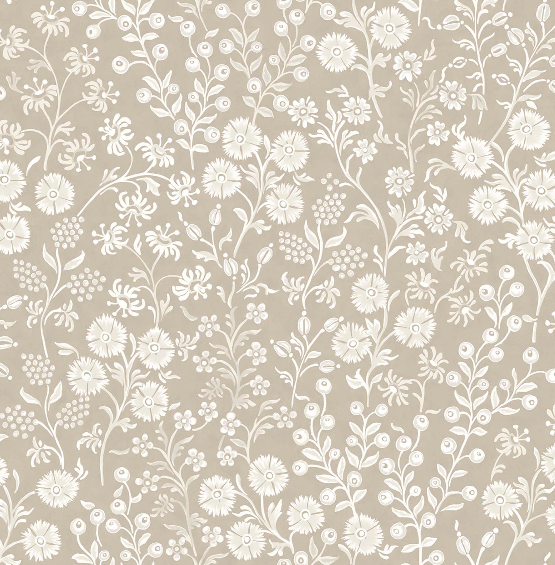 Eijffinger Liana Taupe Trail Wallpaper, 21.5-in by 33-ft