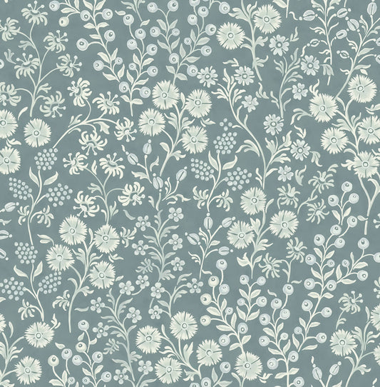 Eijffinger Liana Teal Trail Wallpaper, 21.5-in by 33-ft