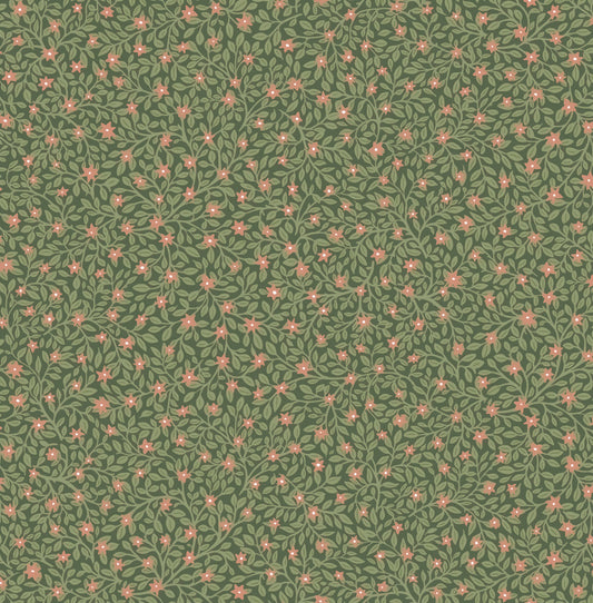 Eijffinger Marguerite Green Floral Wallpaper, 21.5-in by 33-ft