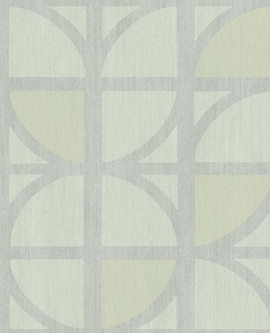 Eijffinger Tulip Mint Geometric Trellis Wallpaper, 20.5-in by 33-ft