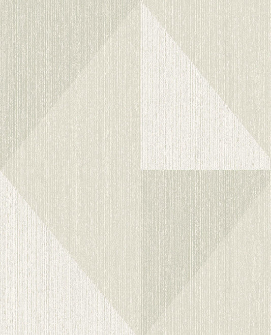 Eijffinger Diamond Grey Tri-Tone Geometric Wallpaper, 20.5-in by 33-ft