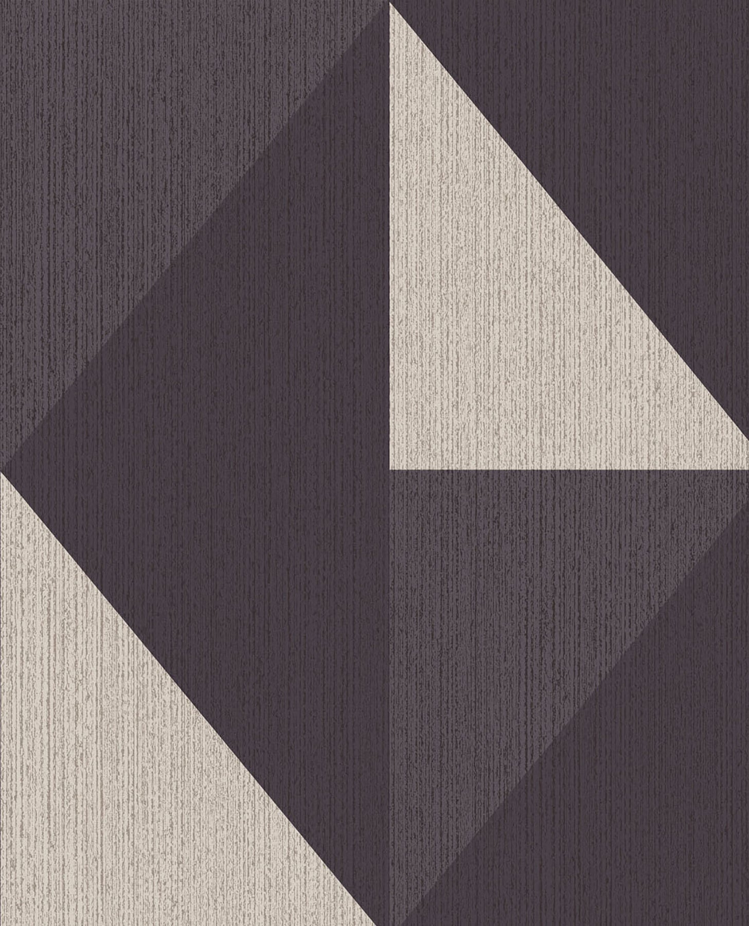 Eijffinger Diamond Black Tri-Tone Geometric Wallpaper, 20.5-in by 33-ft