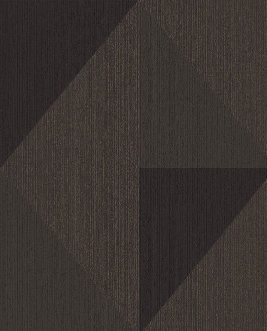 Eijffinger Diamond Bronze Tri-Tone Geometric Wallpaper, 20.5-in by 33-ft