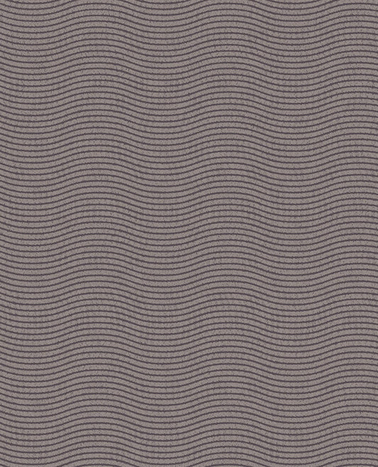 Eijffinger Curves Silver Glittering Waves Wallpaper, 20.5-in by 33-ft