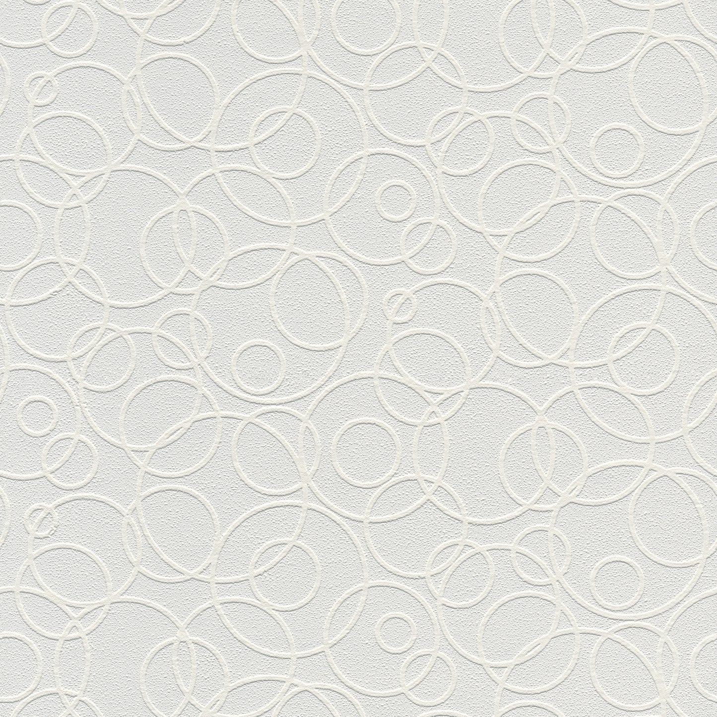 Brewster Artemisia White Circles Paintable Wallpaper, 20.9-in by 33-ft