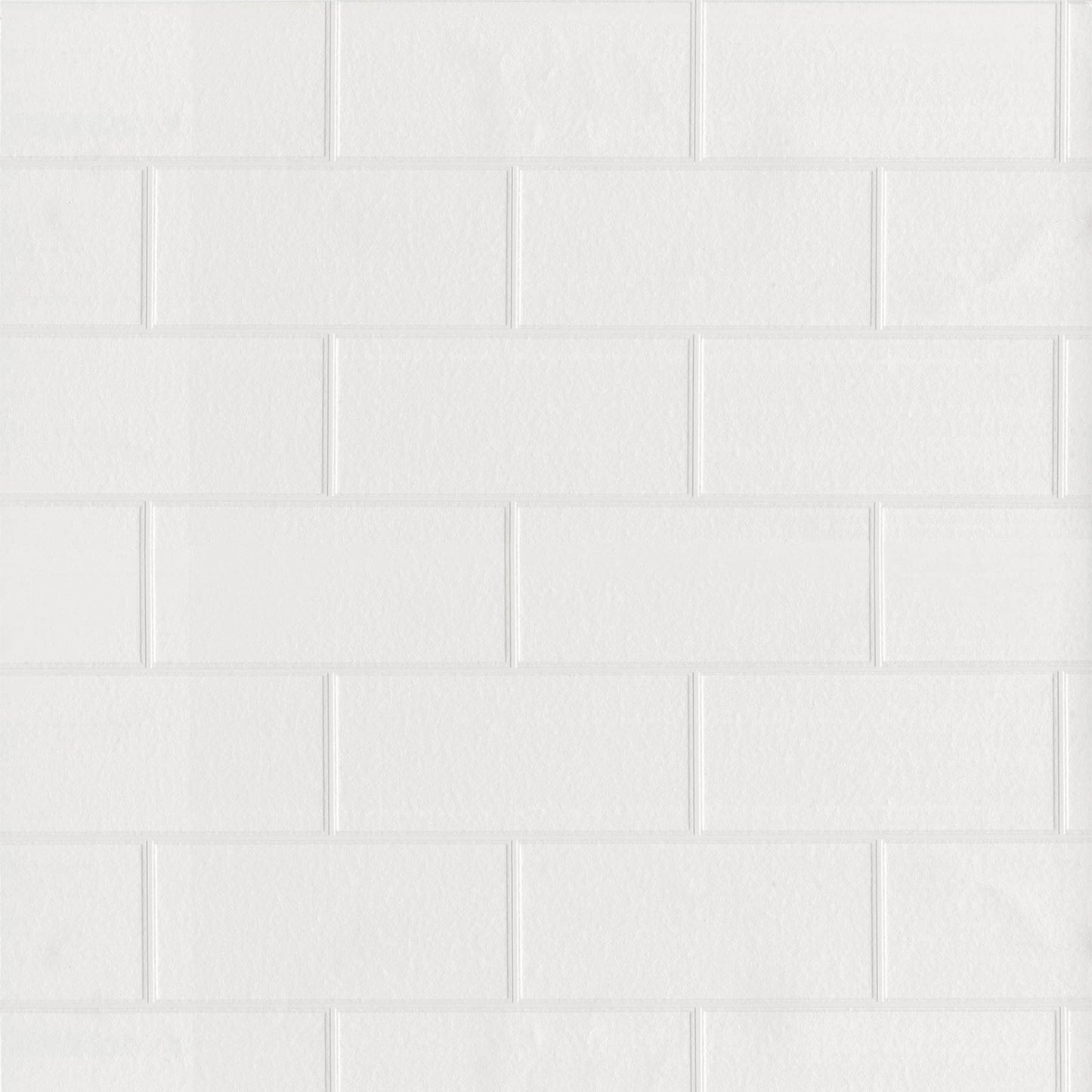 Brewster Galley White Subway Tile Paintable Wallpaper, 20.9-in by 33-ft