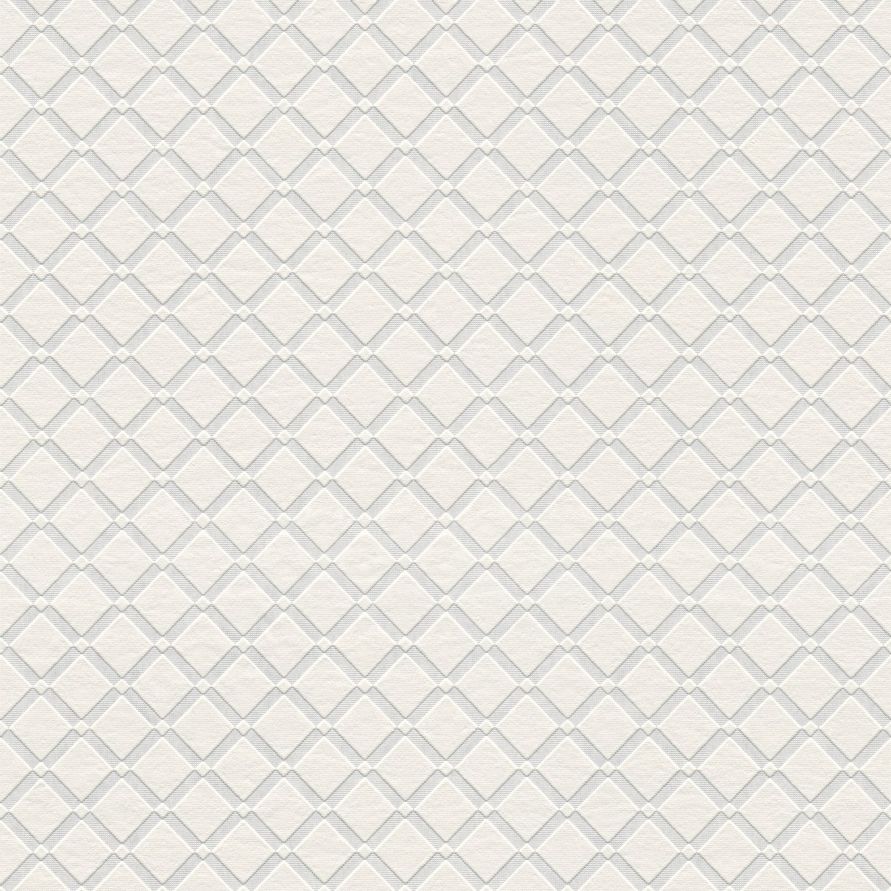 Brewster Armin White Diamond Trellis Paintable Wallpaper, 20.9-in by 33-ft