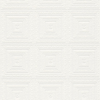 Brewster Wright White Tin Paintable Wallpaper, 20.9-in by 33-ft