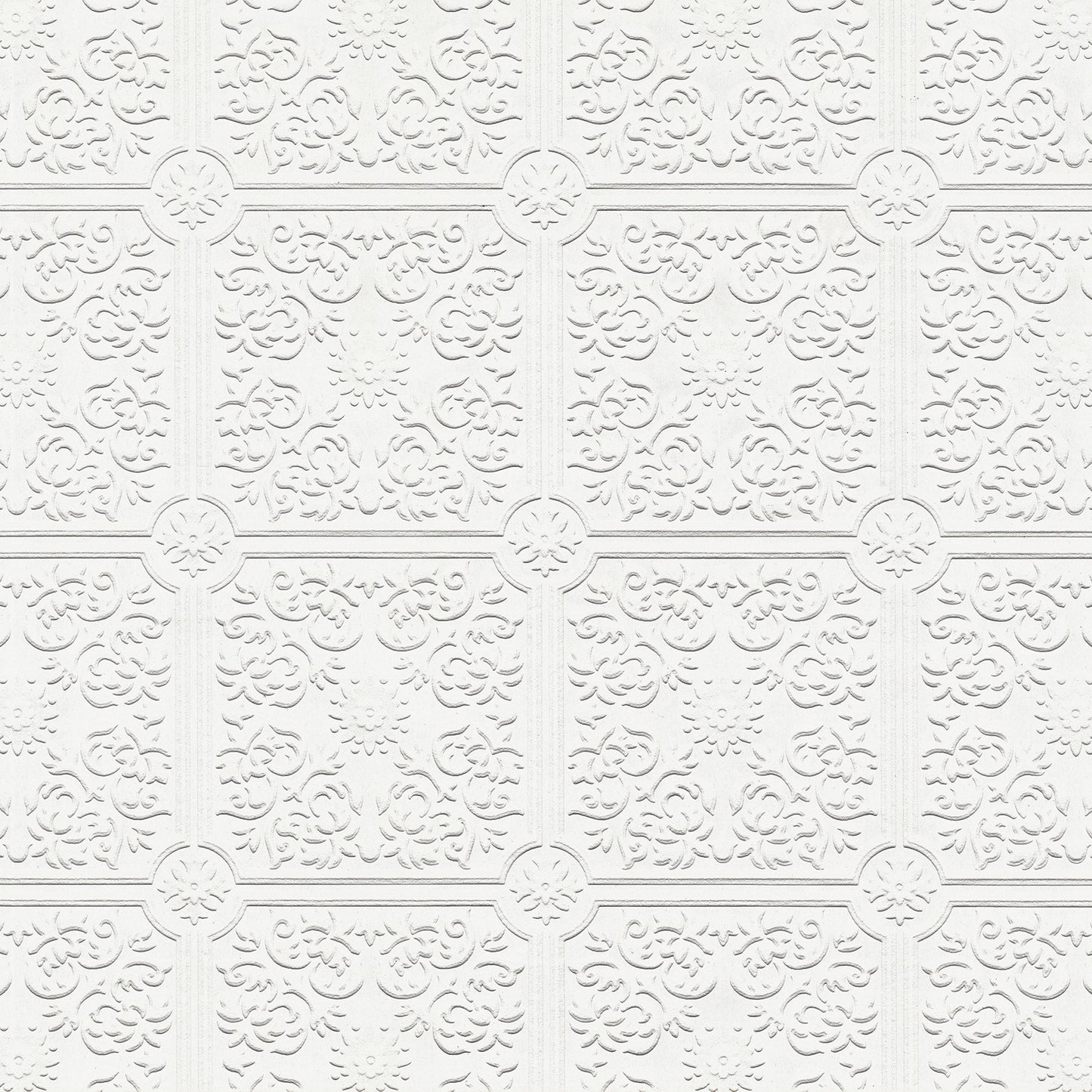 Brewster Nico White Square Paintable Wallpaper, 20.9-in by 33-ft