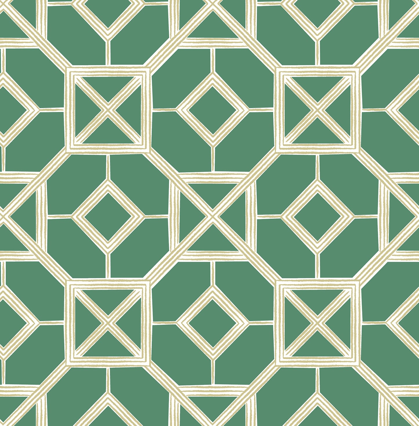 A-Street Prints Livia Green Trellis Wallpaper, 20.5-in by 33-ft