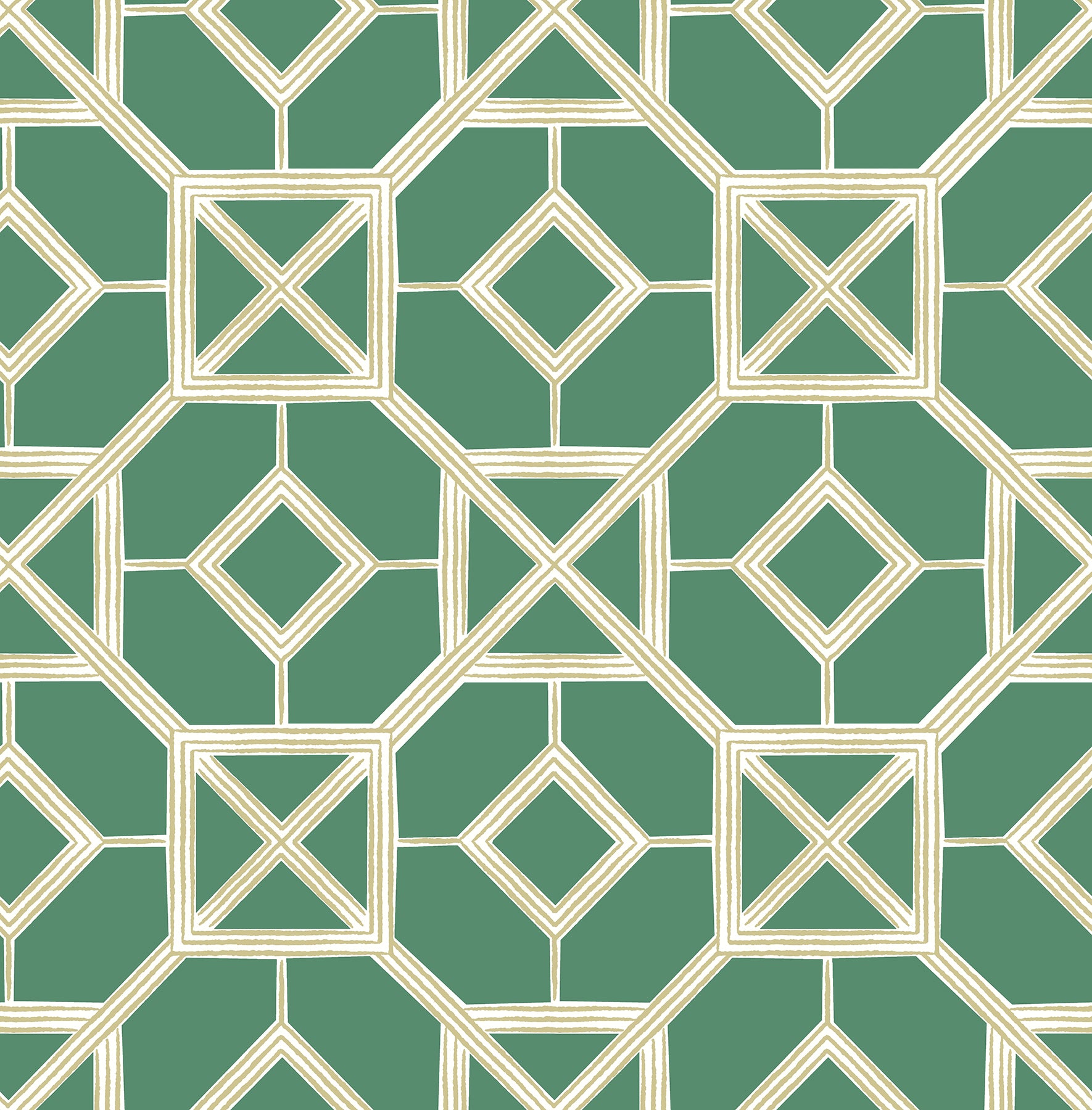 A-Street Prints Livia Green Trellis Wallpaper, 20.5-in by 33-ft