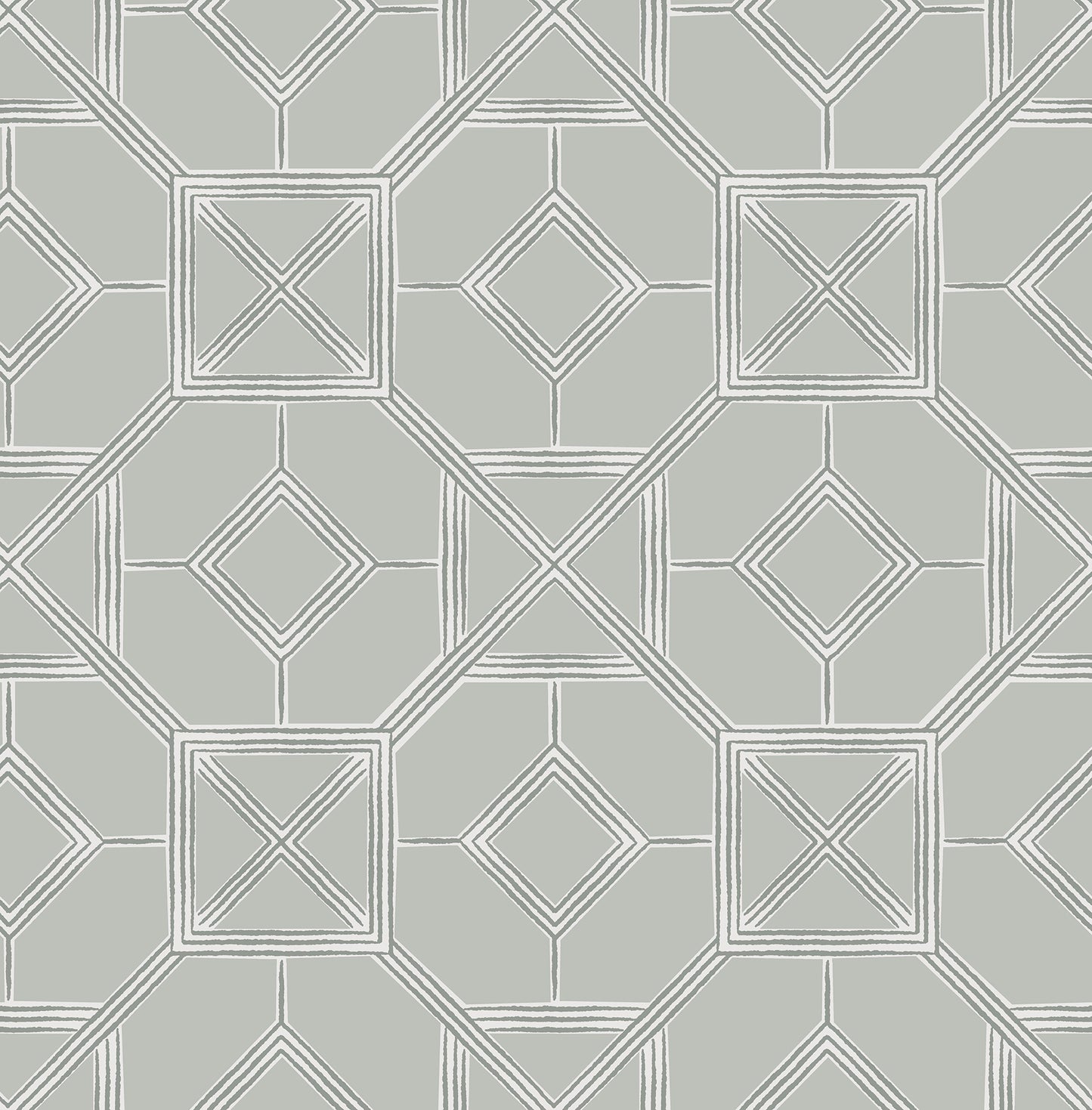 A-Street Prints Livia Grey Trellis Wallpaper, 20.5-in by 33-ft