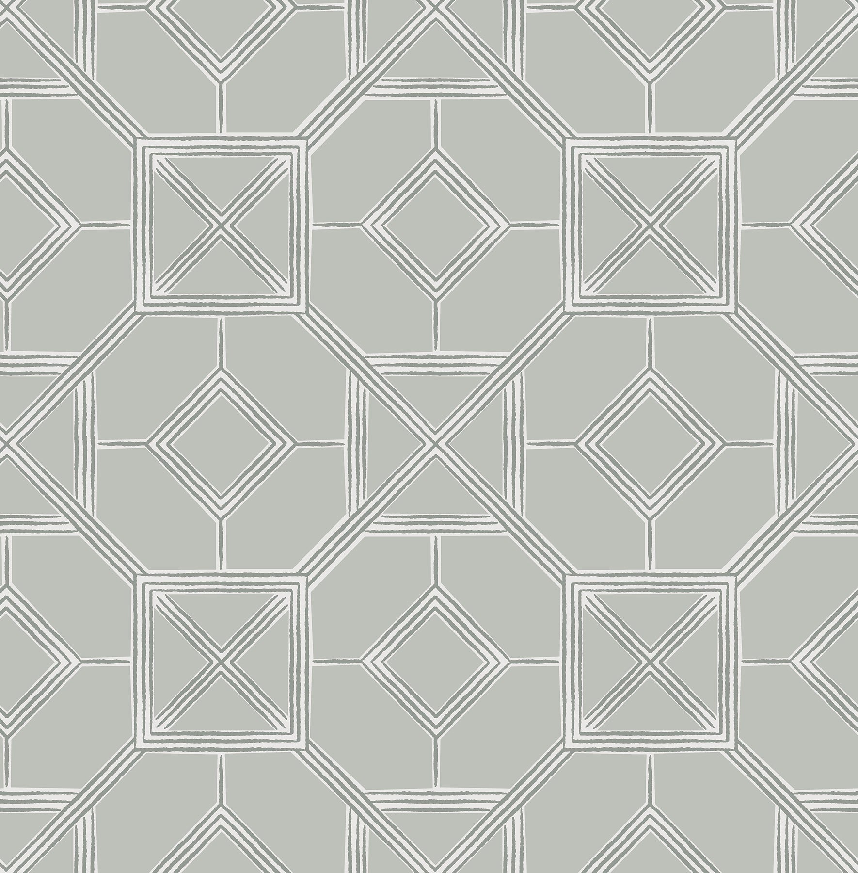 A-Street Prints Livia Grey Trellis Wallpaper, 20.5-in by 33-ft