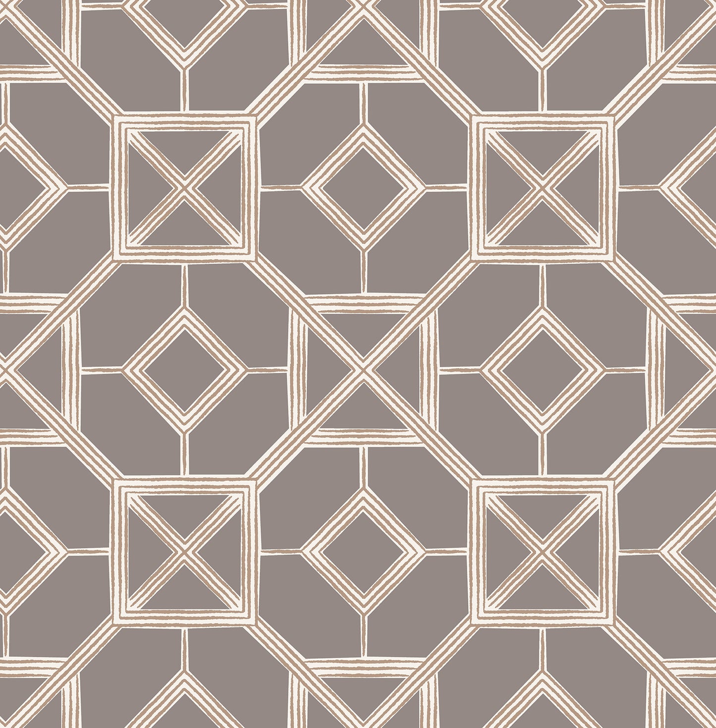 A-Street Prints Livia Mauve Trellis Wallpaper, 20.5-in by 33-ft