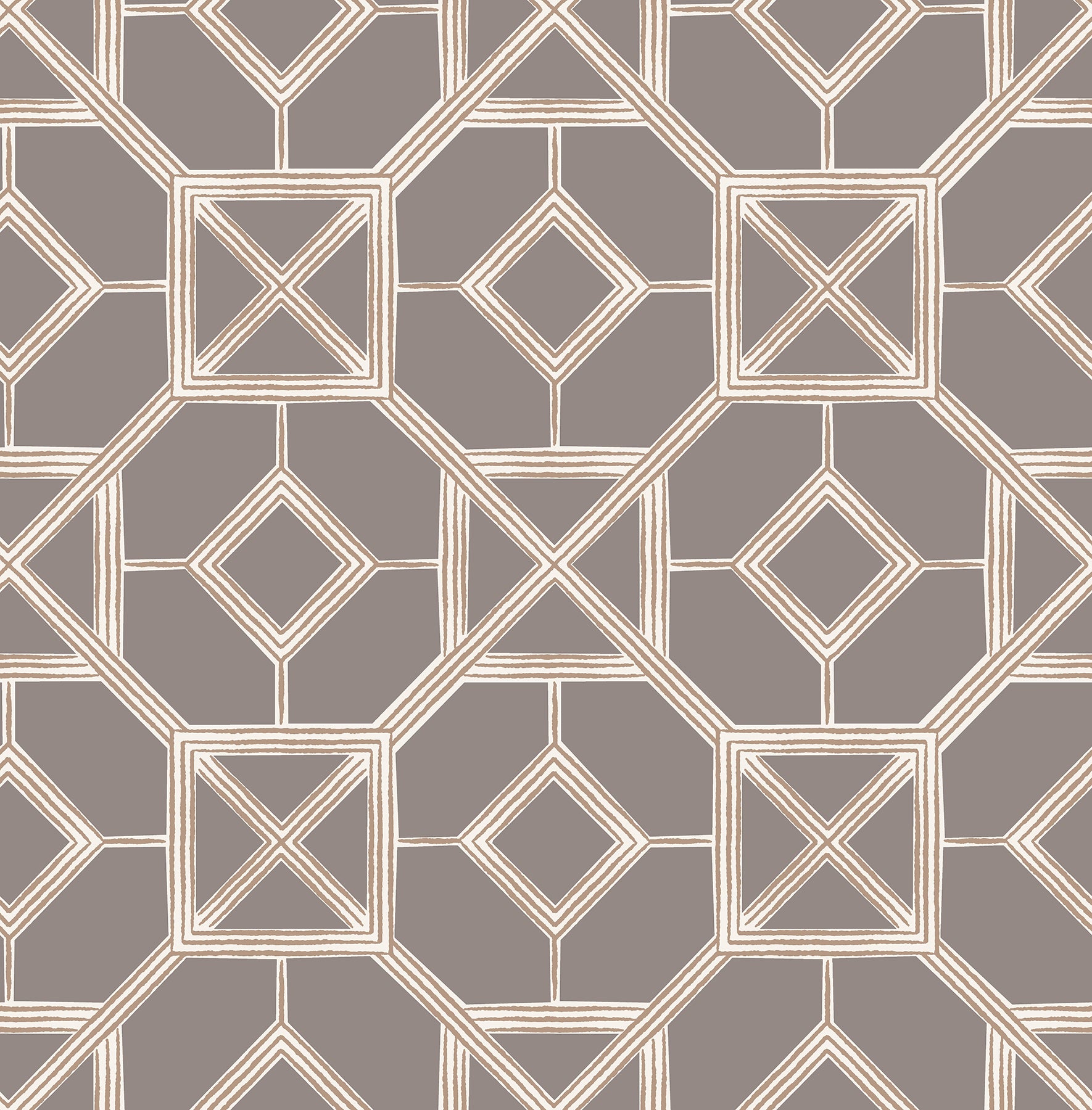 A-Street Prints Livia Mauve Trellis Wallpaper, 20.5-in by 33-ft