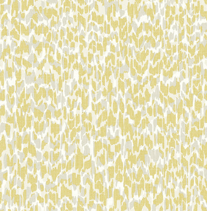 A-Street Prints Flavia Yellow Animal Print Wallpaper, 20.5-in by 33-ft