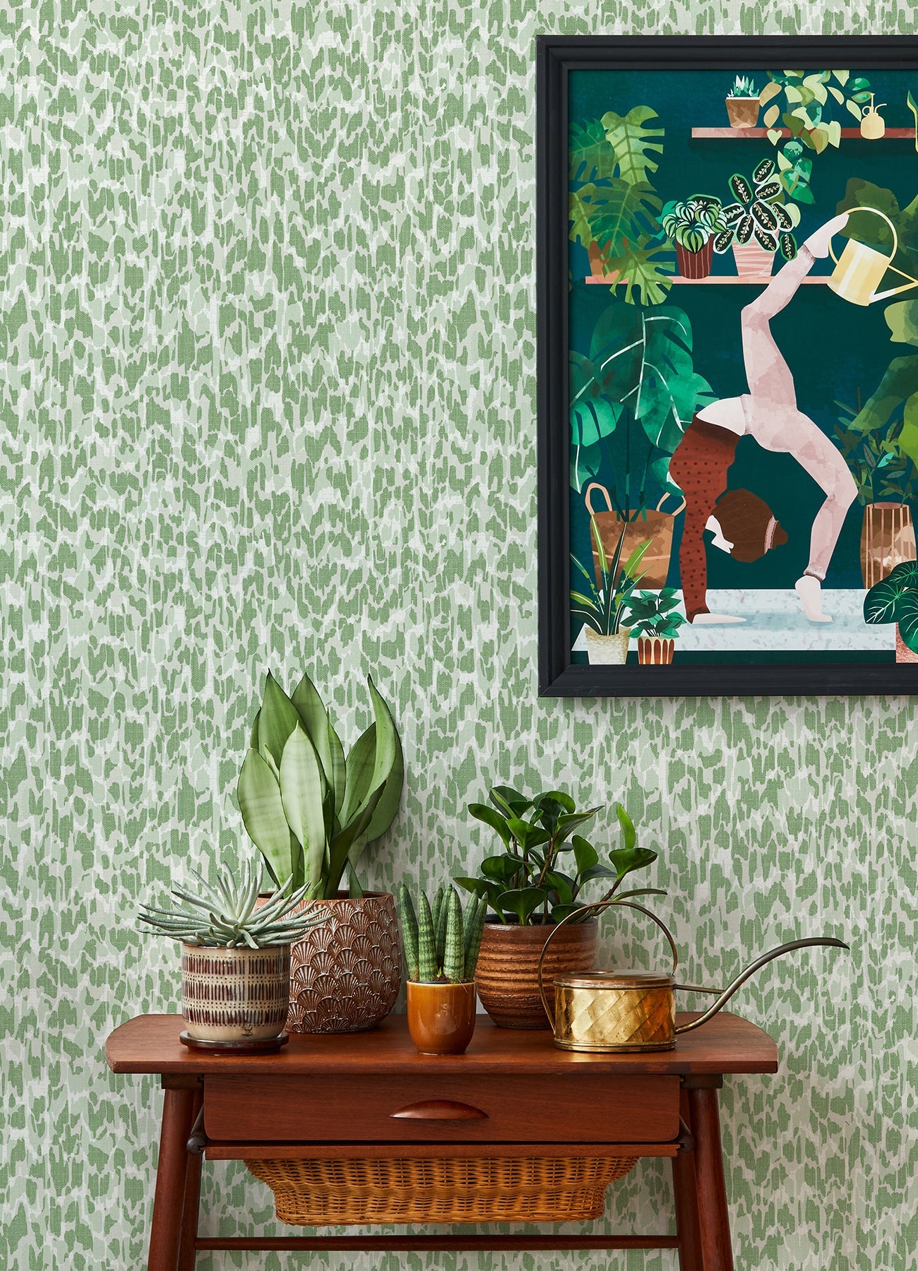 A-Street Prints Flavia Green Animal Print Wallpaper, 20.5-in by 33-ft